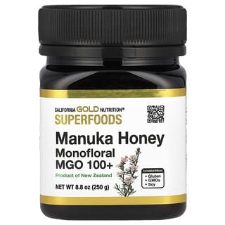 California Gold Nutrition, SUPERFOODS, Manuka Honey, Manukahonig, Einblütenhonig, MGO 100+, 250 g (8,8 oz.)