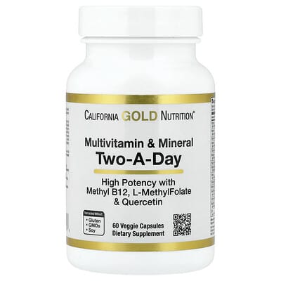 Norland California Gold Nutrition, Multivitamin and Mineral with Methyl B12, Vitamin C, L-MethylFolate and Quercetin, Two-A-Day, 60 Veggie Capsules supplement Uganda UGX 10000