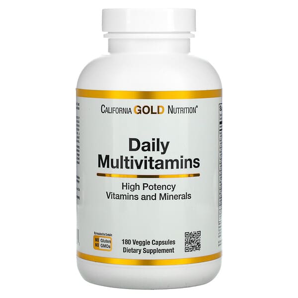 California Gold Nutrition, デイリーマルチビタミン、ベジカプセル180粒