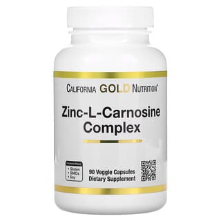 California Gold Nutrition, Complejo de L-carnosina de zinc, 90 cápsulas vegetales