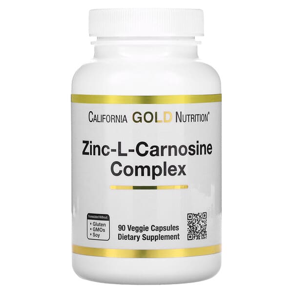 California Gold Nutrition（カリフォルニアゴールドニュートリション）, 亜鉛-L-カルノシン複合体、ベジカプセル90粒