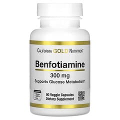California Gold Nutrition, Benfotiamine, 300 mg, 90 Veggie Capsules