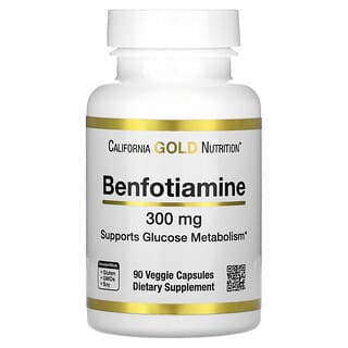 California Gold Nutrition, Benfotiamine, 300 mg, 90 capsules végétales