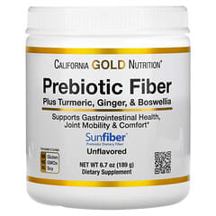 California Gold Nutrition, Prebiotic Fiber Plus Turmeric, Ginger, & Boswellia, 6.7 oz (189 g)