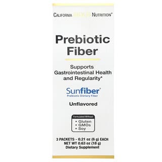 California Gold Nutrition, Fibra prebiótica, 3 sobres, 6 g (0,21 oz) cada uno