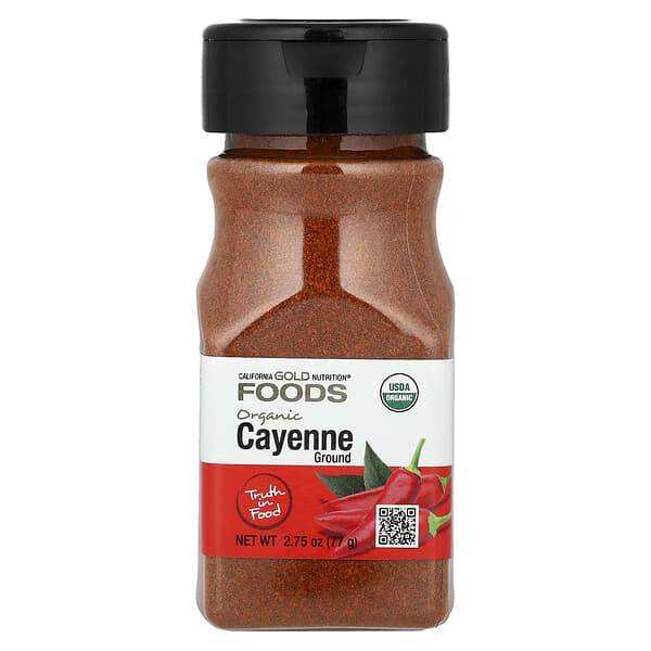 California Gold Nutrition, Foods, Cayenne Organik, 77 g (2,75 ons)