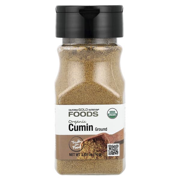 California Gold Nutrition, 푸드, 유기농 커민, 74g(2.64oz)