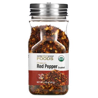 California Gold Nutrition, FOODS – Organic Crushed Red Pepper, rote Bio-Chiliflocken, 43 g (1,55 oz.)