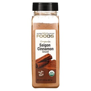 California Gold Nutrition, FOODS, Canela de Saigón orgánica, Molida, 467 g (16,5 oz)