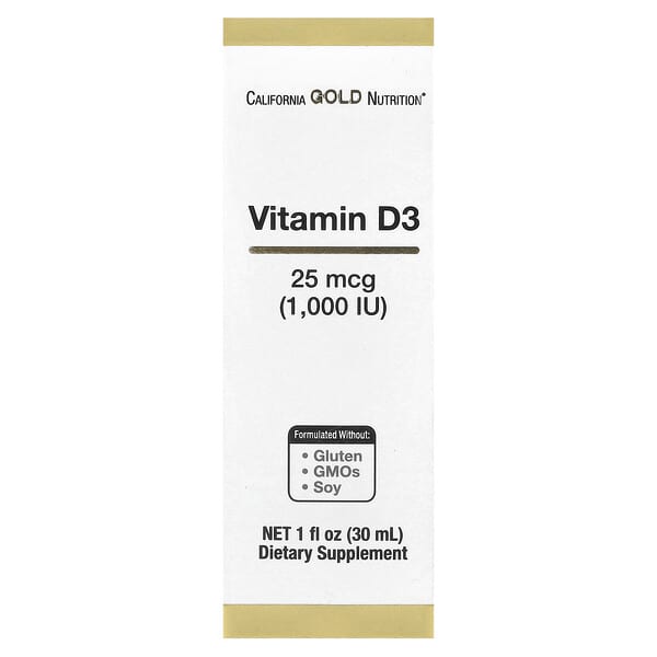 Vitamin D3, 25 mcg (1000 IU), 1 fl oz (30 ml)