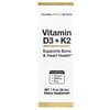 Vitamin D3 + K2,  25 mcg (1,000 IU), 1 fl oz (30 ml)