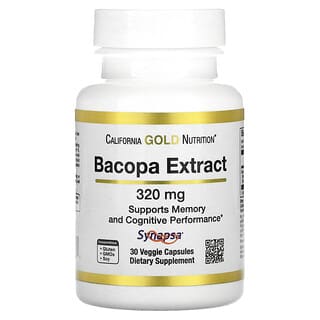 California Gold Nutrition, Bacopa Extract, 320 mg, 30 Veggie Capsules