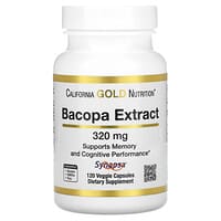 California Gold Nutrition, Ekstrak Bacopa, 320 mg, 120 Kapsul Sayuran