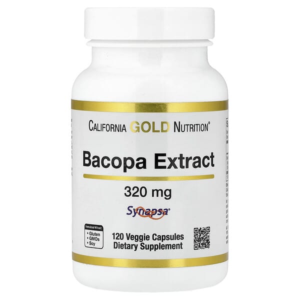 California Gold Nutrition, Bacopa Extract, 320 mg, 120 Veggie Capsules — product photo 1