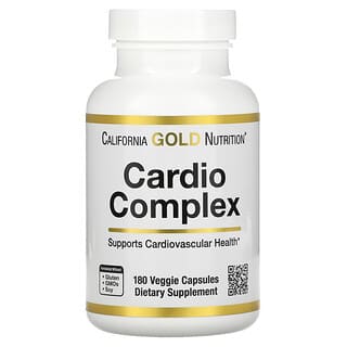 California Gold Nutrition, Complexe cardio, 180 capsules végétariennes