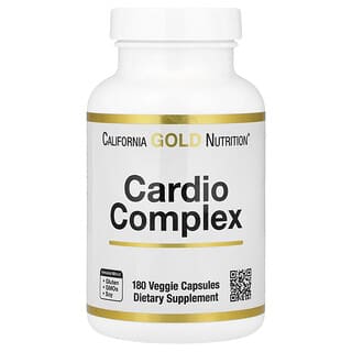 California Gold Nutrition, Kardiokompleks med CardioAmino-blanding, CardioPhyto-blanding og koenzym Q10, 180 veggiekapsler