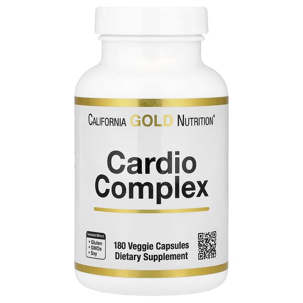 California Gold Nutrition, Cardio Complex with CardioAmino Blend, CardioPhyto Blend and Coenzyme Q10, 180 Veggie Capsules — product photo 1