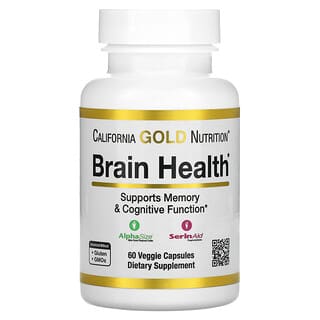 California Gold Nutrition, Brain Health、ベジカプセル60粒