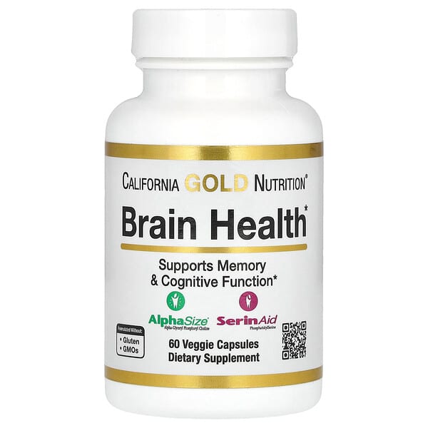 California Gold Nutrition, Brain Health, 60 Veggie Capsules