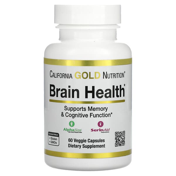California Gold Nutrition, Brain Health, 60 Veggie Capsules