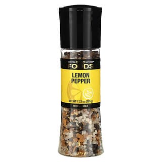 California Gold Nutrition, Foods, Lemon Pepper with Grinder, 7.23 oz (205 g)