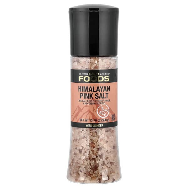 California Gold Nutrition, Foods, Pink Himalayan Salt Grinder, 13.76 oz (390 g)