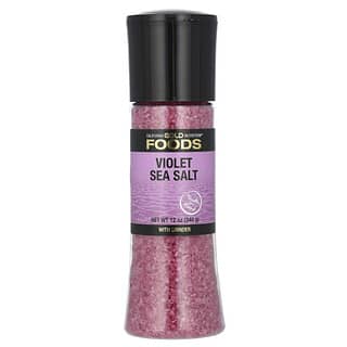 California Gold Nutrition, FOODS – Violet Sea Salt Grinder, Salzmühle mit violettem Meersalz, 340 g (12 oz.)