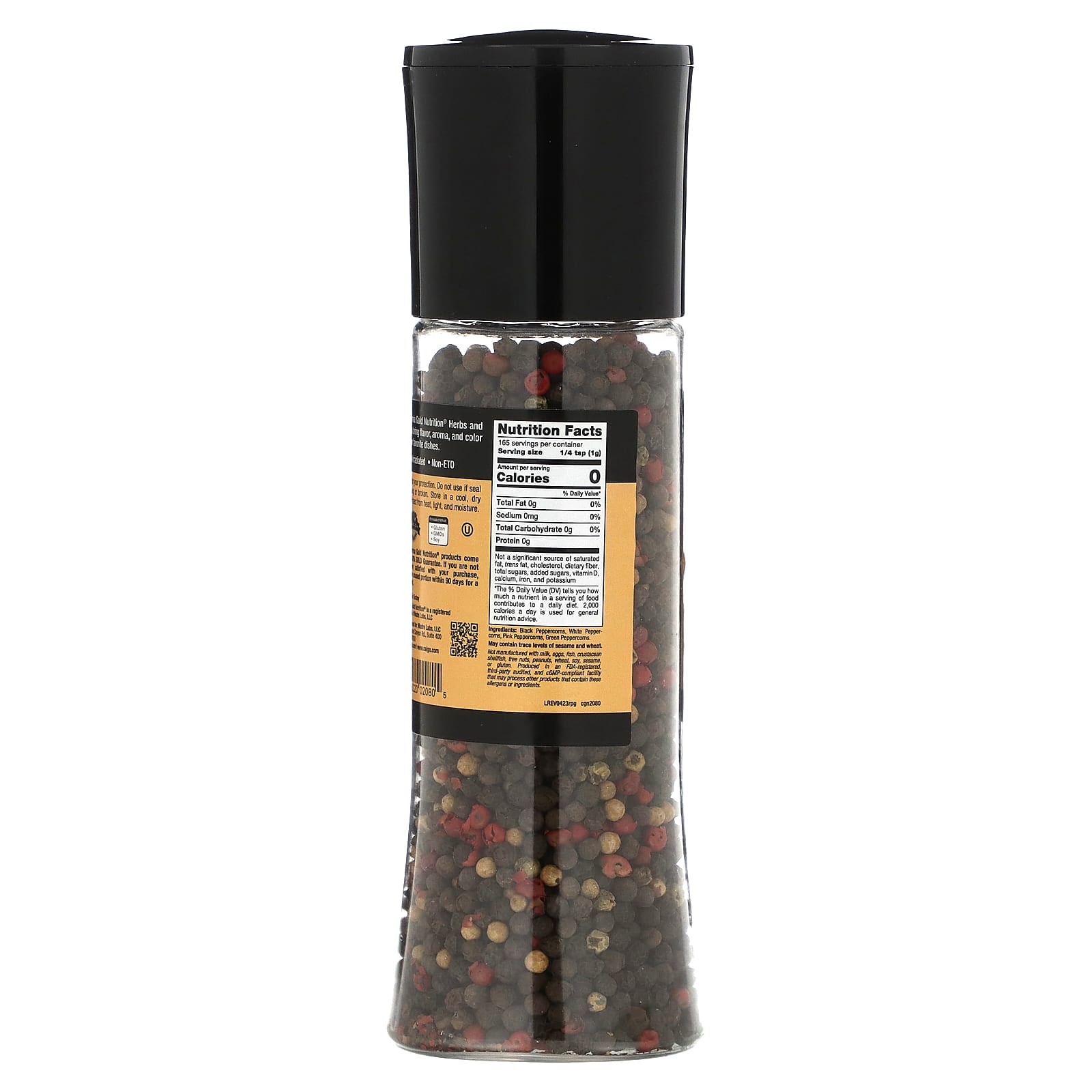 California Gold Nutrition, FOODS Rainbow Peppercorn Grinder, 5.82 oz