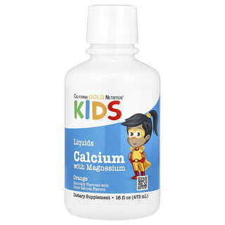 California Gold Nutrition, Calcium liquide pour enfants, Avec du magnésium, de la vitamine D et du zinc, 473 ml