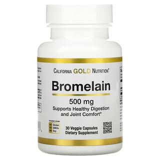 California Gold Nutrition, бромелаин, 500 мг, 30 растительных капсул