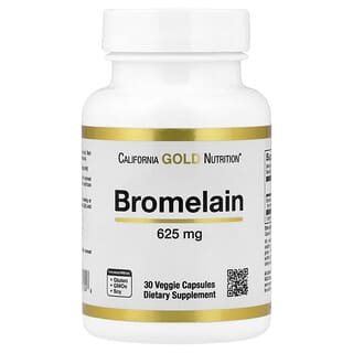 California Gold Nutrition, Bromélaïne, 625 mg, 30 capsules végétales
