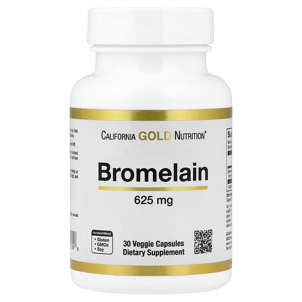 California Gold Nutrition, 브로멜라인, 625mg, 베지 캡슐 30정
