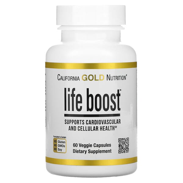 California Gold Nutrition, Life Boost（ライフブースト）、ベジカプセル60粒