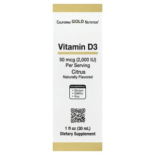California Gold Nutrition, Vitamin D3, Citrus, 1 fl oz (30 ml)