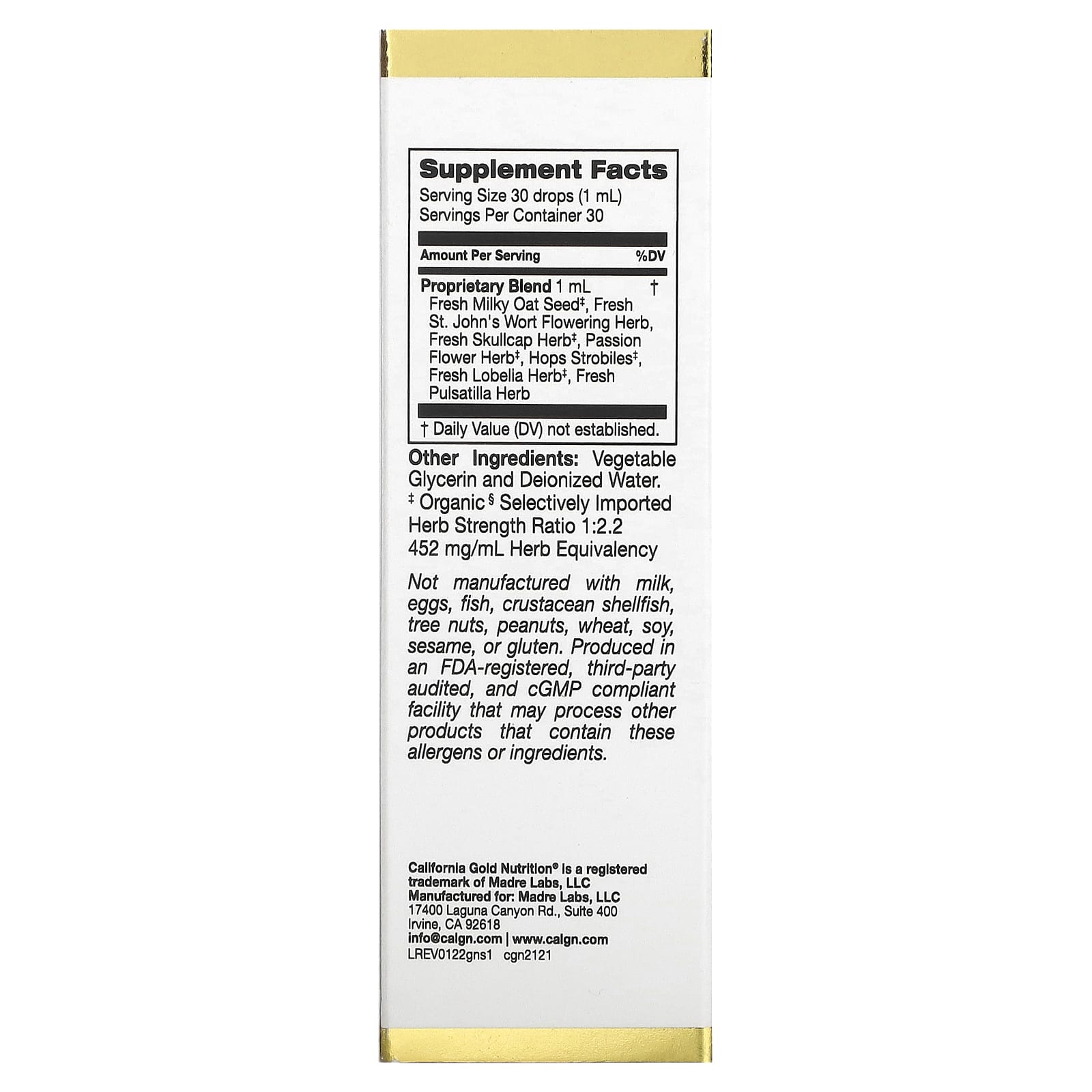 California Gold Nutrition, Goodnight Sleep, 1 fl oz (30 ml)