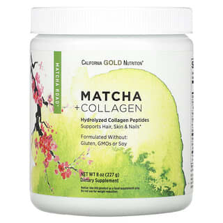 California Gold Nutrition, MATCHA ROAD, Matcha y colágeno, 227 g (8 oz)