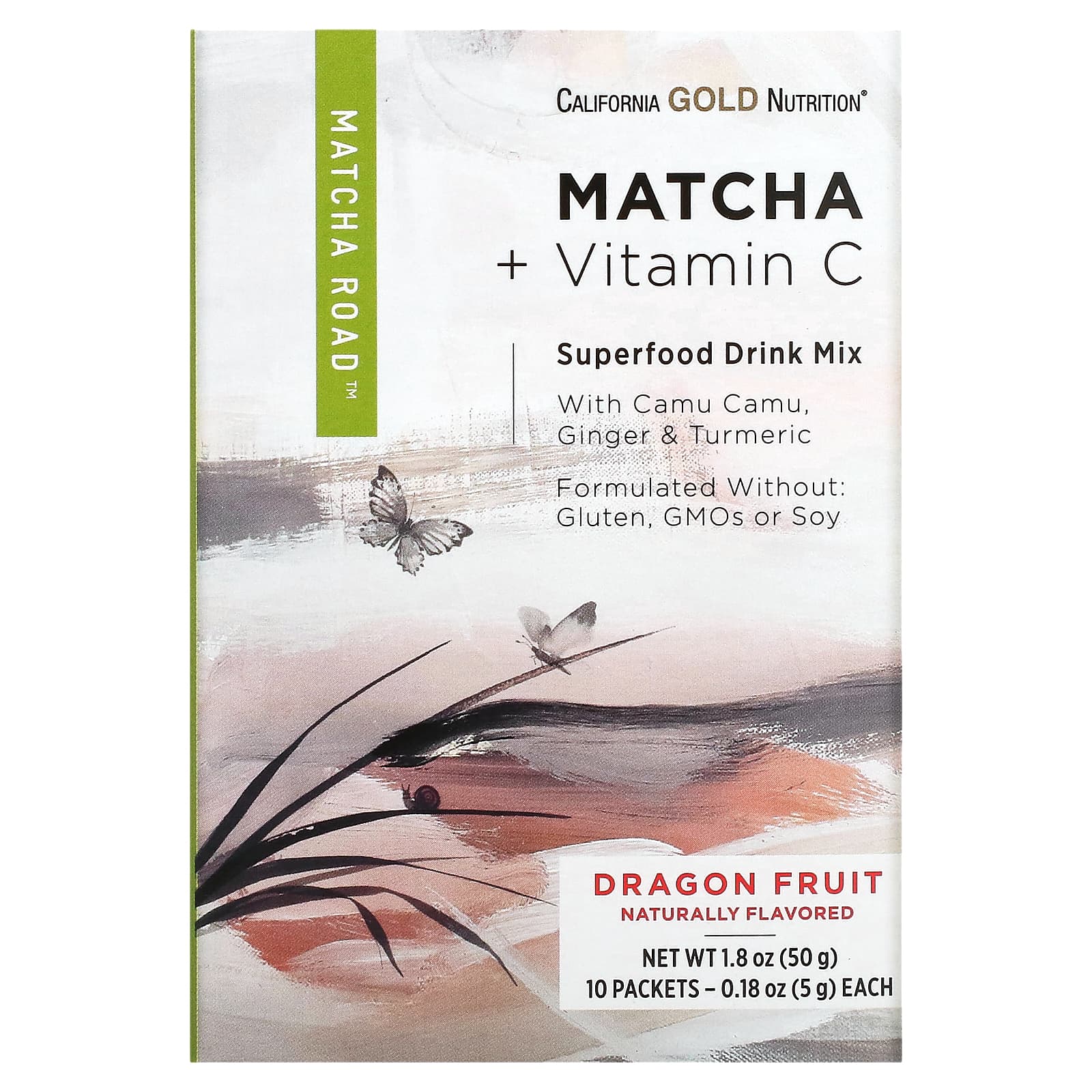 California Gold Nutrition, Matcha Road, Matcha + Vitamin C, Dragon