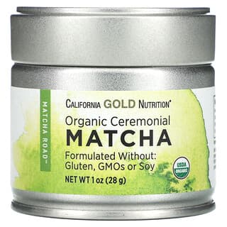 California Gold Nutrition, มัทฉะออร์แกนิกเกรดใช้ในพิธีการจาก MATCHA ROAD ขนาด 1 ออนซ์ (28 ก.)