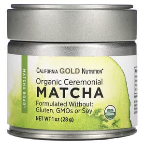 California Gold Nutrition, MATCHA ROAD, органический церемониальный матча, 28 г (1 унция)