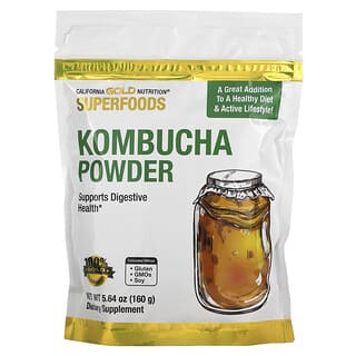 California Gold Nutrition, SUPERALIMENTOS - Kombucha en polvo, sin sabor, 160 g (5,64 oz)