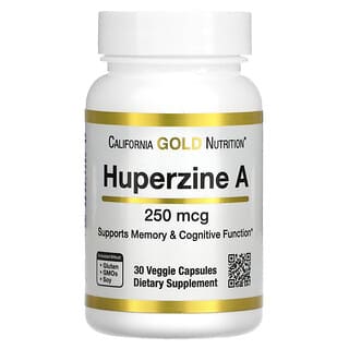 California Gold Nutrition, Huperzine A, 250 µg, 30 capsules végétariennes