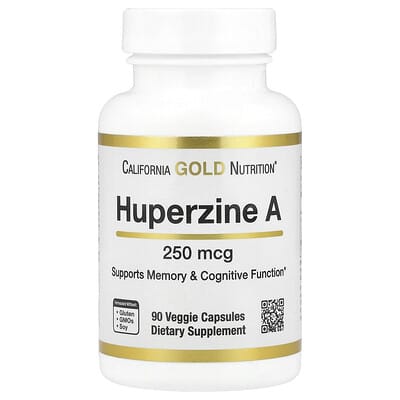 California Gold Nutrition, Huperzine A, 250 mcg, 90 Veggie Capsules