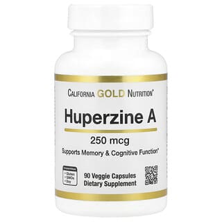 California Gold Nutrition, Huperzine A, 250 mcg , 90 Veggie Capsules