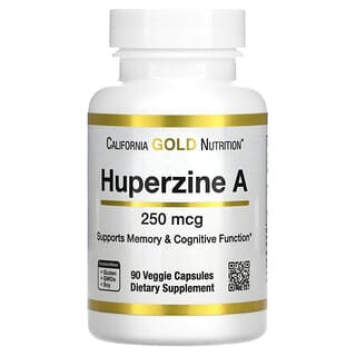 California Gold Nutrition, Huperzina A, 250 mcg, 90 cápsulas vegetales