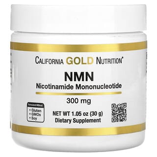 California Gold Nutrition, NMN в порошке, 300 мг, 30 г (1,05 унции)