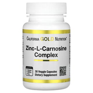 California Gold Nutrition, Complejo de L-carnosina de zinc, 30 cápsulas vegetales