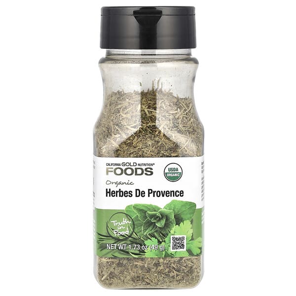 California Gold Nutrition, Foods, Organic Herbes De Provence, 1.73 oz (49 g)