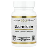 California Gold Nutrition, Spermidine, Extrait de germe de riz, 1 mg, 30 capsules végétales