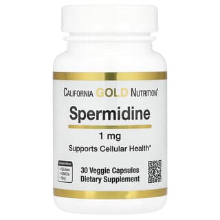 California Gold Nutrition, Espermidina, Extracto de germen de arroz, 1 mg, 30 cápsulas vegetales