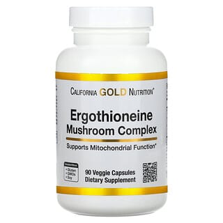 California Gold Nutrition, Complexe aux champignons riches en ergothionéine, 90 capsules végétales
